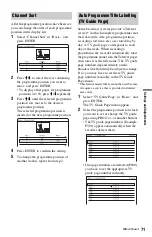 Preview for 71 page of Sony RDR-GX220 Operating Instructions Manual