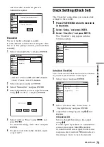 Preview for 75 page of Sony RDR-GX315 Operating Instructions Manual