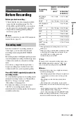 Preview for 41 page of Sony RDR-GX350 Operating Instructions Manual