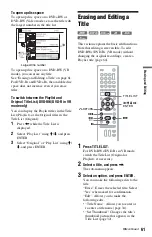 Preview for 61 page of Sony RDR-GX350 Operating Instructions Manual