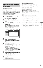 Preview for 69 page of Sony RDR-GX350 Operating Instructions Manual