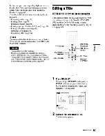 Preview for 57 page of Sony RDR-GX355 - Tunerless DVD Recorder Operating Instructions Manual