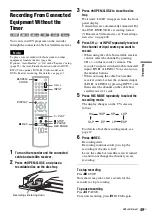 Preview for 49 page of Sony RDR-GX360 Operating Instructions Manual