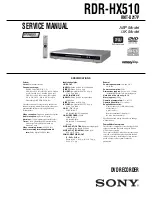 Sony RDR-HX510 Service Manual preview