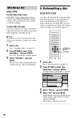 Preview for 42 page of Sony RDR-HX525 Operating Instructions Manual