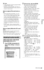 Preview for 67 page of Sony RDR-HX525 Operating Instructions Manual