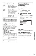 Preview for 117 page of Sony RDR-HX750 Operating Instructions Manual