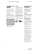 Preview for 2 page of Sony RDR-HX910 Operating Instructions Manual