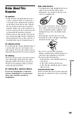 Preview for 103 page of Sony RDR-HXD760 Operating Instructions Manual