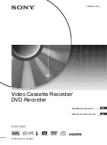 Sony RDR-VX525 - DVDr/ VCR Combo Operating Instructions Manual preview
