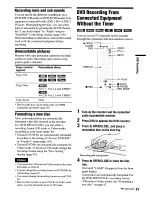 Preview for 47 page of Sony RDR VX555 - DVDr/ VCR Combo Operating Instructions Manual