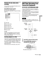 Preview for 49 page of Sony RDR VX555 - DVDr/ VCR Combo Operating Instructions Manual