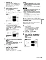 Preview for 59 page of Sony RDR VX555 - DVDr/ VCR Combo Operating Instructions Manual