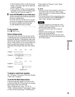 Preview for 79 page of Sony RDR VX555 - DVDr/ VCR Combo Operating Instructions Manual