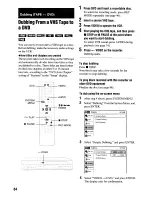 Preview for 84 page of Sony RDR VX555 - DVDr/ VCR Combo Operating Instructions Manual