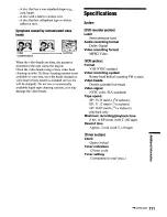 Preview for 111 page of Sony RDR VX555 - DVDr/ VCR Combo Operating Instructions Manual