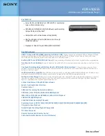 Preview for 1 page of Sony RDR VXD655 - DVDr/ VCR Combo Specifications