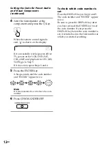 Preview for 12 page of Sony RM-AV2500T Operating Instructions Manual