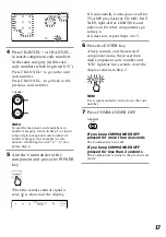 Preview for 17 page of Sony RM-AV3100 - Integrated Remote Commander Operating Instructions Manual