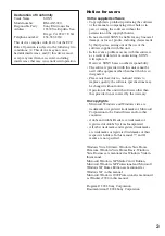 Preview for 3 page of Sony RM-AX5000 Operating Instructions Manual