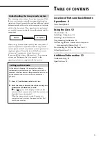 Preview for 3 page of Sony RM-LJ302 Operating Instructions Manual