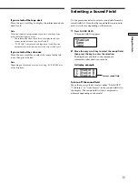 Preview for 15 page of Sony RM-LJ302 Operating Instructions Manual