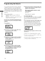 Preview for 16 page of Sony RM-LJ302 Operating Instructions Manual