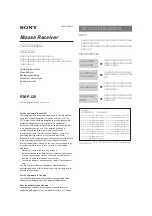 Preview for 1 page of Sony RM-PJ20 Operating Instructions Manual