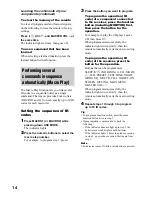 Preview for 14 page of Sony RM-PP505L Operating Instructions Manual