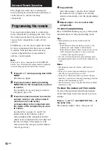 Preview for 10 page of Sony RM-PP506L Operating Instructions Manual