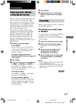 Preview for 31 page of Sony RM-U306 Operating Instructions Manual