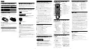 Preview for 2 page of Sony RM-V211T Operating Instructions