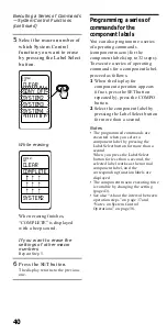 Preview for 40 page of Sony RM-VL1000T Operating Instructions Manual