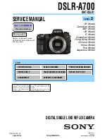 Preview for 1 page of Sony RMT-DSLR1 - Alpha Camera Remote Service Manual