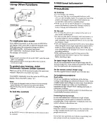 Preview for 5 page of Sony RWALKMAN WM-FX487 Operating Instructions Manual