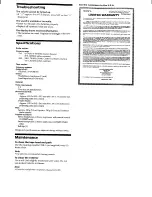 Preview for 6 page of Sony RWALKMAN WM-FX487 Operating Instructions Manual