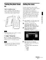 Preview for 13 page of Sony S-Frame DPF-D70 Operating Instructions Manual