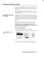 Preview for 71 page of Sony SAT-A3 Operating Instructions  (primary manual) Operating Instructions Manual