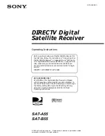 Preview for 1 page of Sony SAT-A55 RM-Y802 Operating Instructions Manual