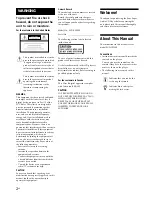 Preview for 2 page of Sony SCD-C555ES - Super Audio Cd Operating Instructions Manual