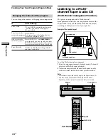 Preview for 24 page of Sony SCD-C555ES - Super Audio Cd Operating Instructions Manual