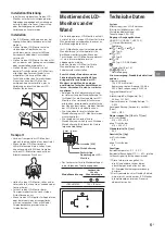 Preview for 23 page of Sony SDM-U27M90 Operating Instructions Manual