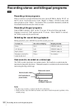 Preview for 101 page of Sony SLV-D350P Operating Instructions (SLVD350P DVD-VCR) Operating Instructions Manual