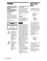 Preview for 2 page of Sony SLV-D370P - Dvd/vcr Combo Operating Instructions Manual