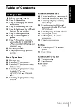 Preview for 3 page of Sony SLV-EZ121AZ Operating Instructions Manual