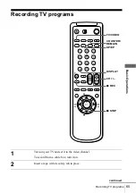 Preview for 65 page of Sony SLV-N70 - Video Cassette Recorder Operating Instructions Manual