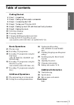 Preview for 3 page of Sony SLV-SE100A1, SLV-SE100A2 Operating Instructions Manual