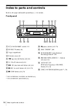 Preview for 84 page of Sony SLV-SE100A1, SLV-SE100A2 Operating Instructions Manual