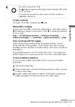 Preview for 47 page of Sony SLV-SE230G Operating Instructions Manual