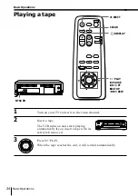 Preview for 24 page of Sony SLV-SE30EE Operating Instructions Manual